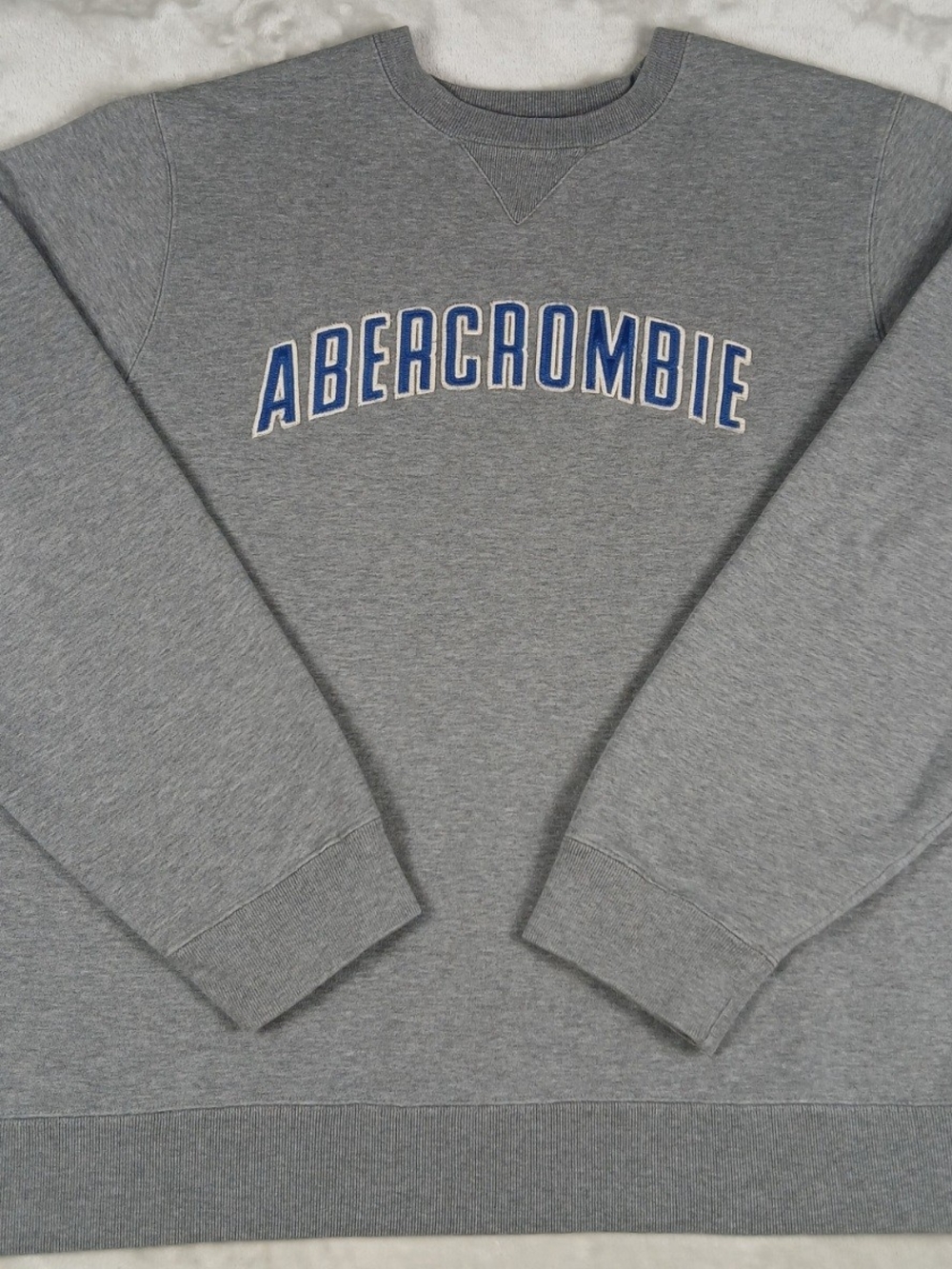 Vintage Abercrombie & Fitch Crewneck Sweatshirt XL Men's Spellout Gray Y2K